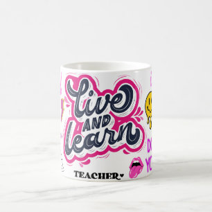 live and learn, blessed better together coffee mug