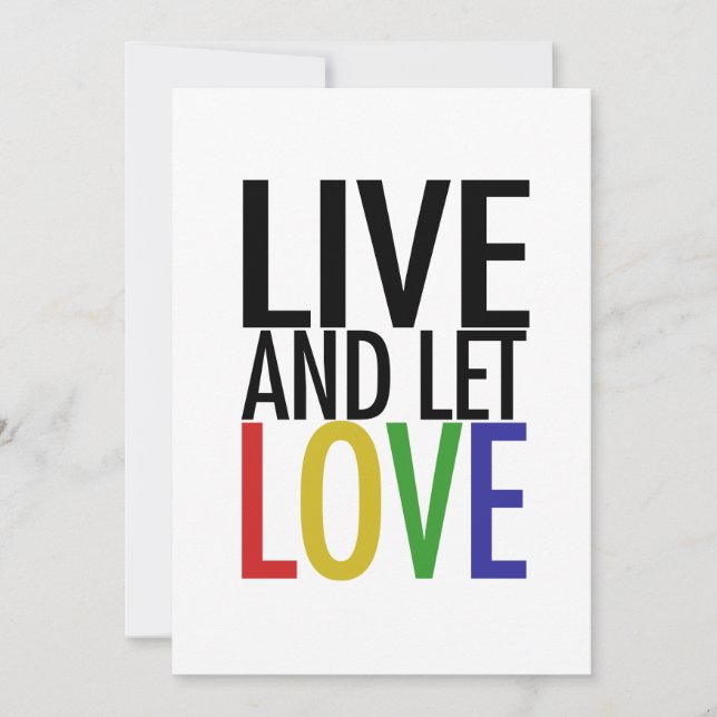 Live and let LOVE Invitation (Front)