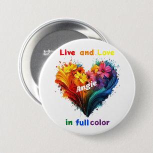 Live And Love In Full Colour 7.5 Cm Round Badge