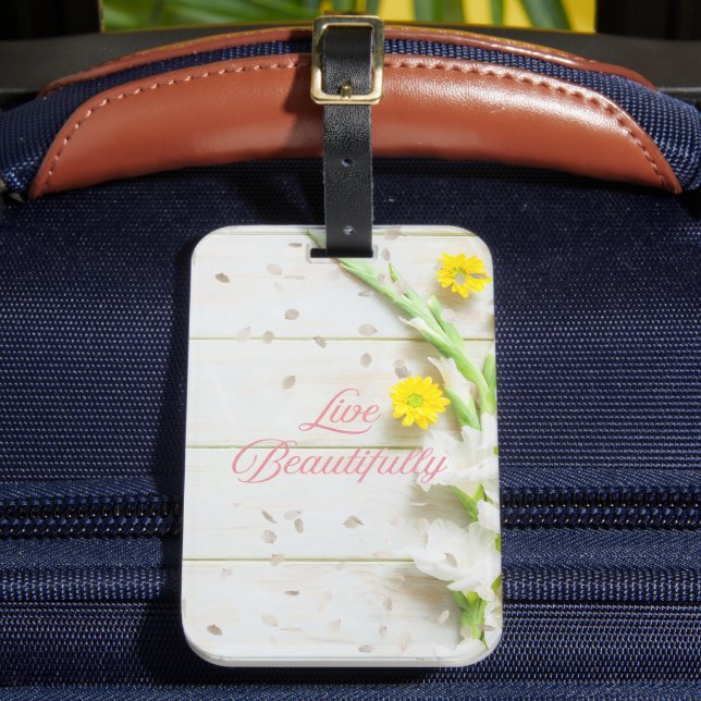 Live Beautifully - iPhone / iPad case Luggage Tag (Front Insitu 2)