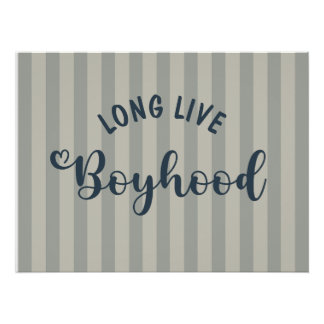 Live Boyhood Print Boy Nursery Quote Kids Wall Ar