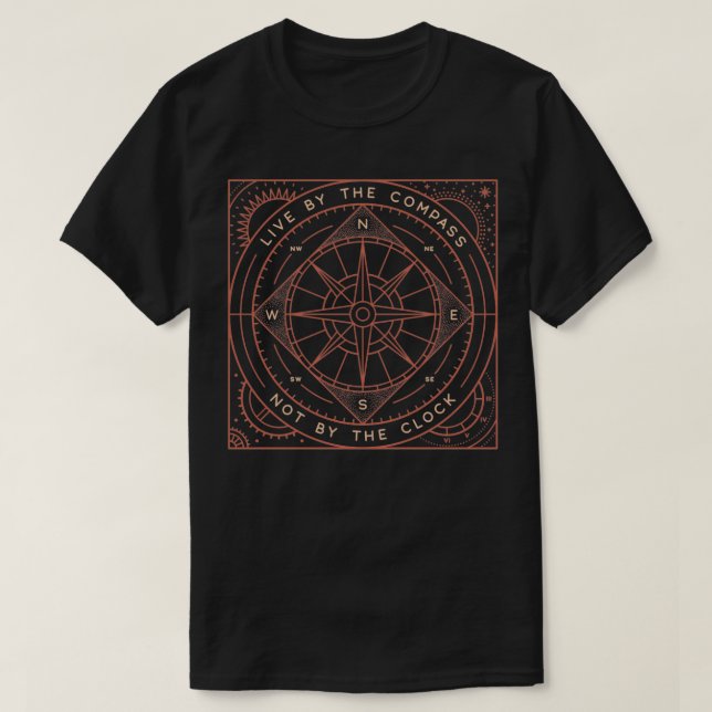 Live By The Compass T-Shirt (Design Front)