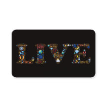 Live - Colourful Word Art Business Card for Coache