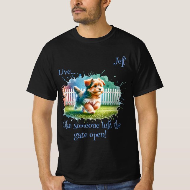 "Live..." Customisable Men's T-Shirt (Front)