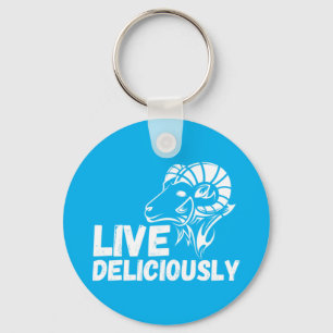 Live Deliciously  Key Ring