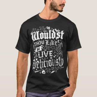 Live Deliciously Vintage Distressed Cottage Core W T-Shirt