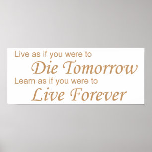 Live - Die Tomorrow yellow Poster