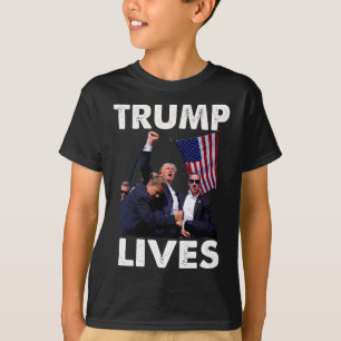 Live Donald Trump Mug Shot - Never Surrender T-Shirt