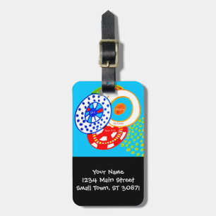 Live Dream Be Crazy Have Fun Colourful Doodle Luggage Tag