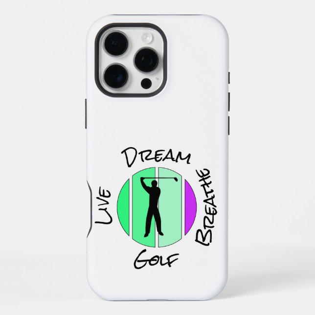 Live, dream, breathe golf iPhone case (Back)