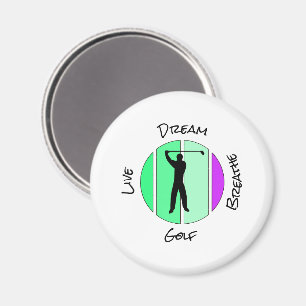 Live, dream, breathe golf magnet
