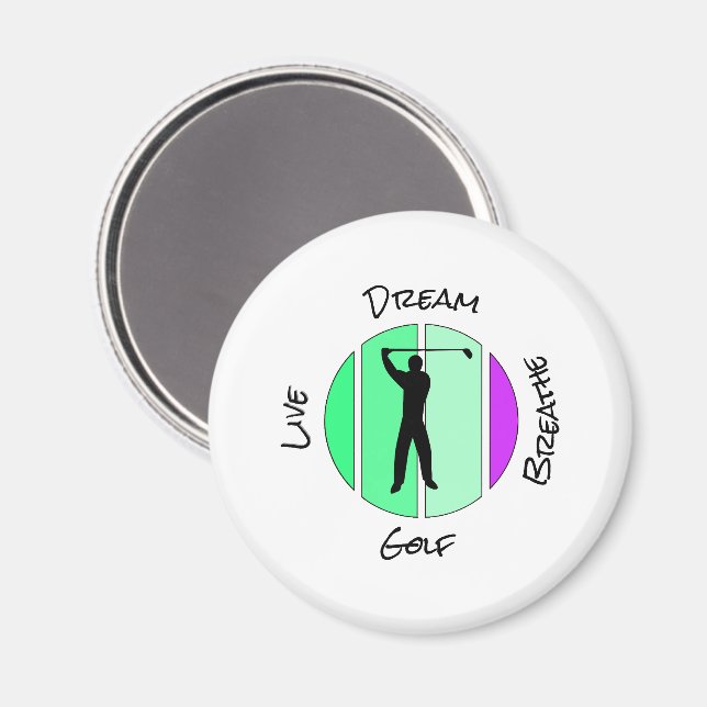 Live, dream, breathe golf magnet (Front/Back)