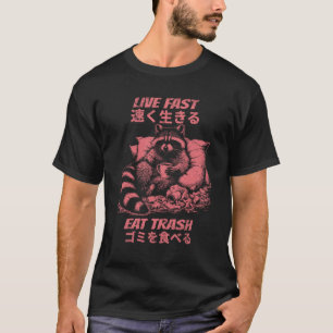 Live Fast Eat Trash Vintage Racoon T-Shirt