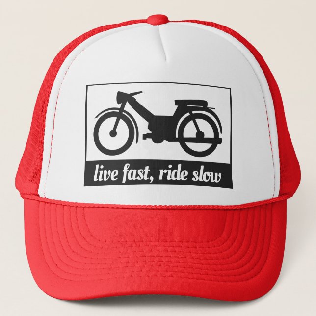 Live Fast, Ride Slow Trucker Hat (Front)
