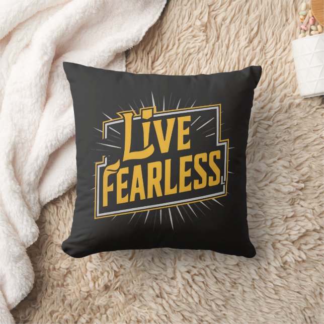Live Fearless - inspiration and motivation Cushion (Blanket)