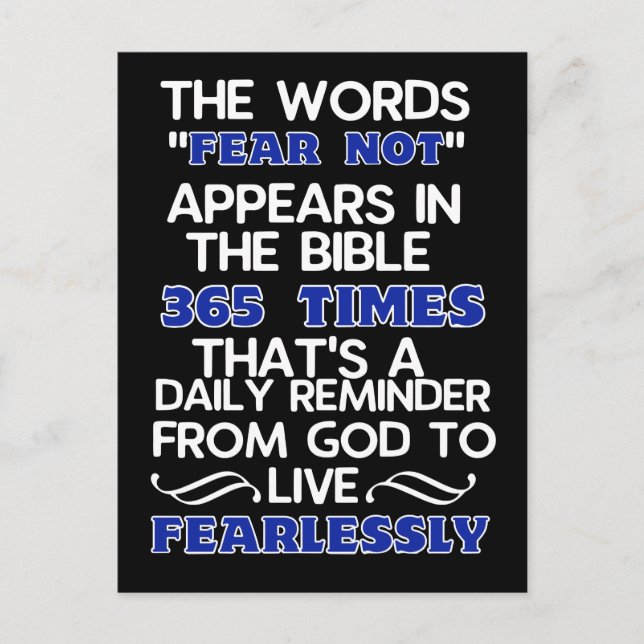 Live Fearlessly Postcard (Front)
