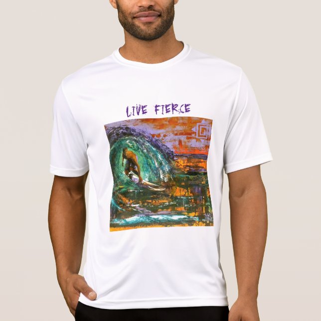 Live Fierce Men's short sleeve T-Shirt (Front)