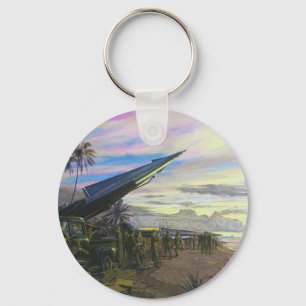 Live Fire at Kahuku by Jim Dietz Key Ring