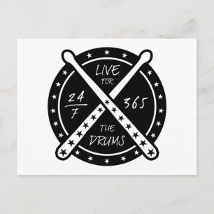 Live For The Drums Postcard