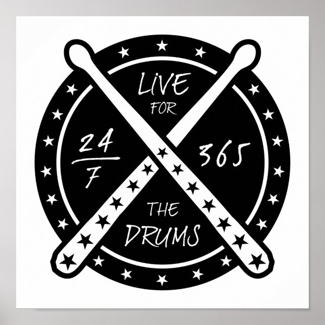 Live For The Drums Poster (Front)