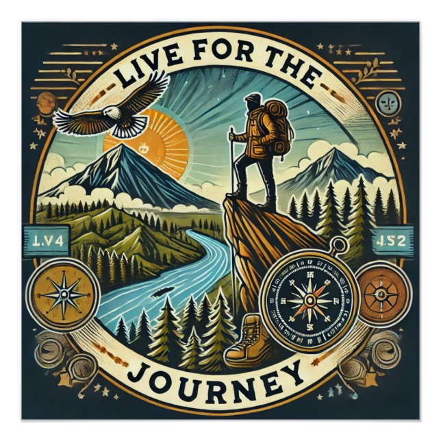 “Live for the Journey” Glossy Poster (Front)