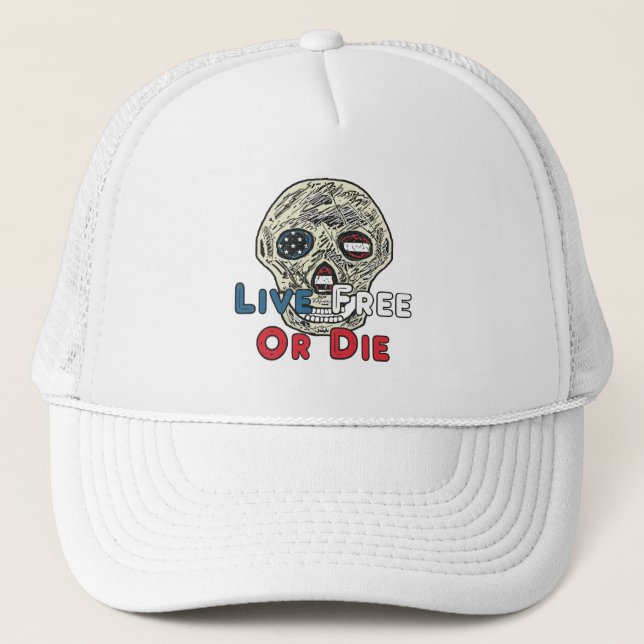 Live Free Or Die Trucker Hat (Front)