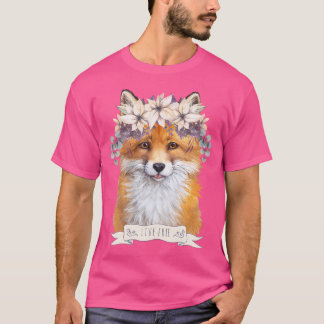 Live Free Red Fox Painting T-Shirt