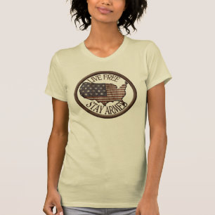 Live Free Stay Armed ladies patriotic tee