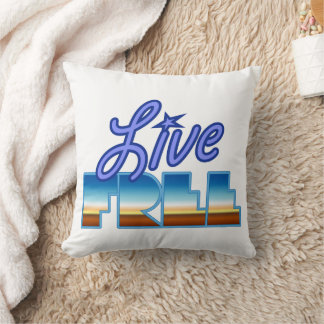 LIVE FREE Throw Pillow
