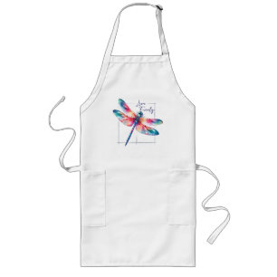 Live Freely - Dragonfly Colourful Inspirational Long Apron
