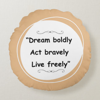 Live Freely – Motivational Round Cushion