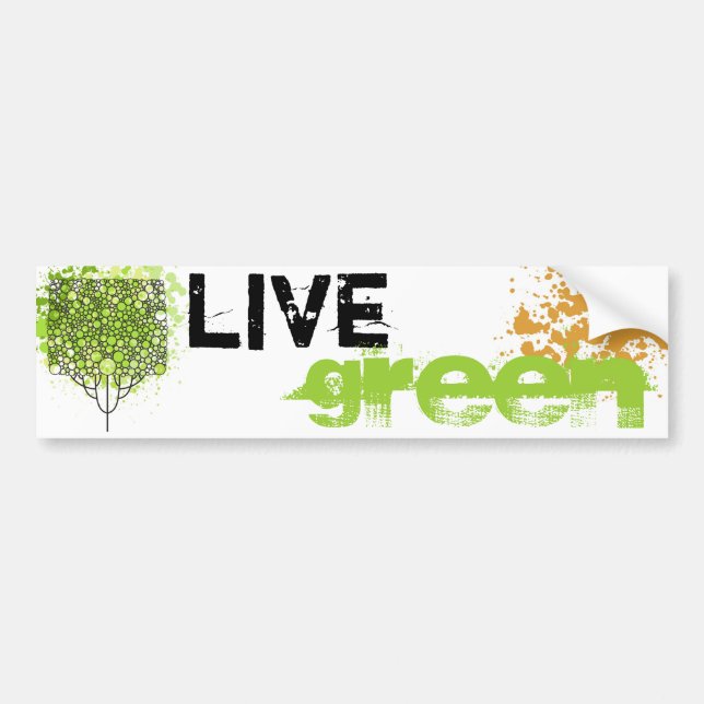 Live Green Bumper Sticker (Front)