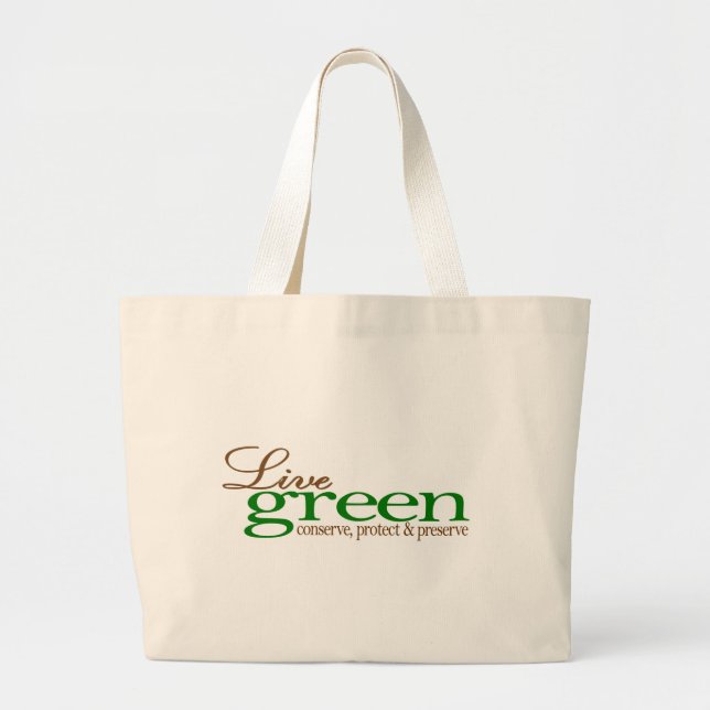 Live Green Conserve Large Tote Bag (Front)