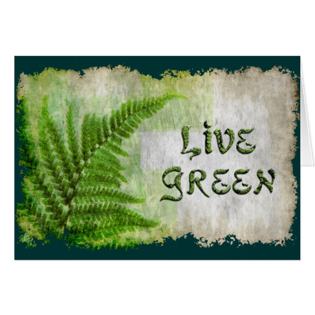 LIVE GREEN Eco Enviro Gift Card for Earth Day (Front Horizontal)