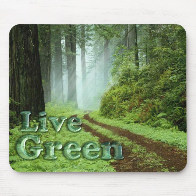 Live Green - Forest Mouse Pad (Front)