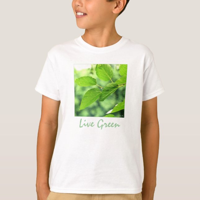 'Live Green' Kids' T-shirt (Front)
