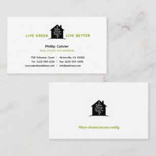 Live Green, Live Better   Premium Real Estate Business Card