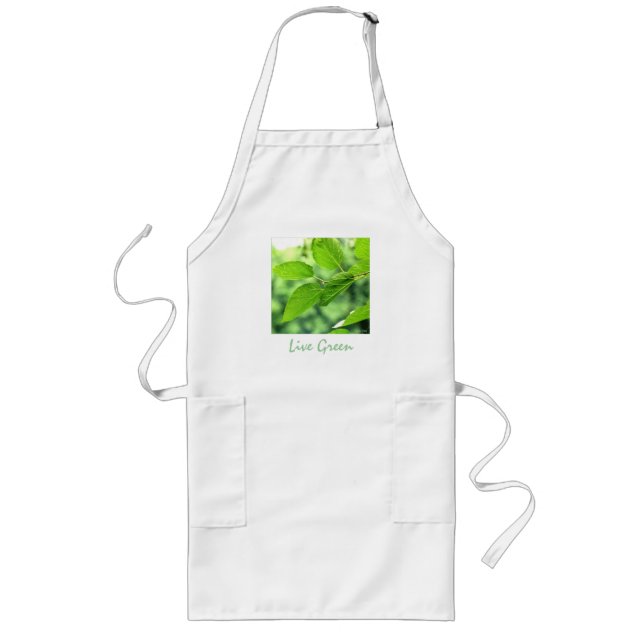 'Live Green' Long Apron (Front)