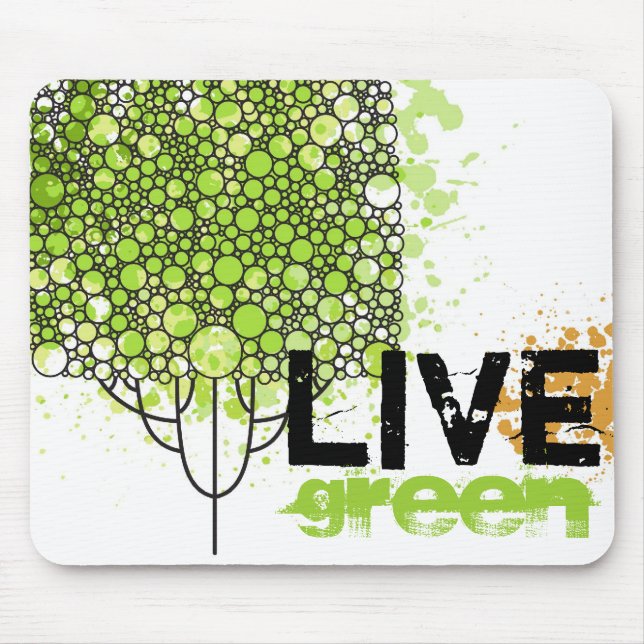 Live Green Mouse Pad (Front)