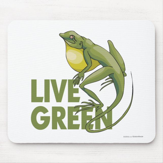 Live Green Mouse Pad (Front)