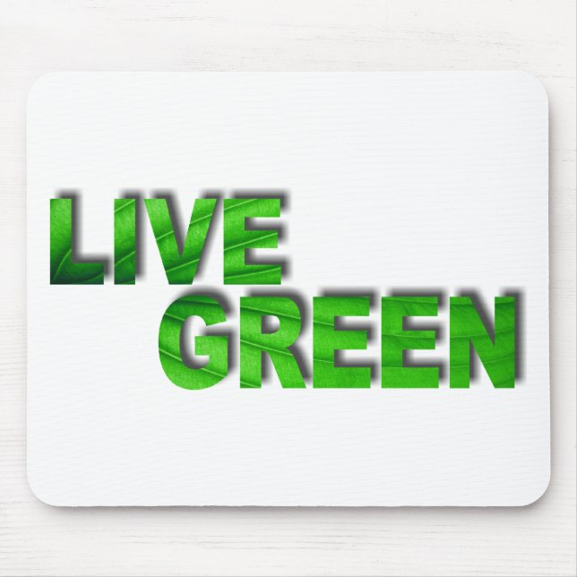 Live Green Mouse Pad (Front)