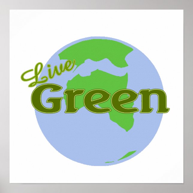 live green planet earth poster (Front)