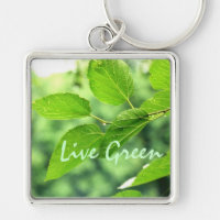 'Live Green' Premium Keychain