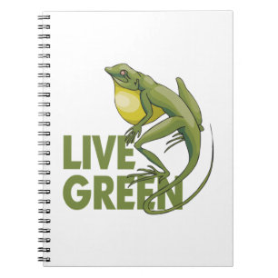 Live Green Spiral Notebook