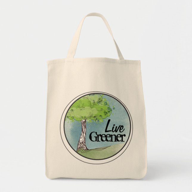 Live Green Tote Bag (Front)