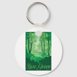 Live Green - Tree Hugger Key Ring