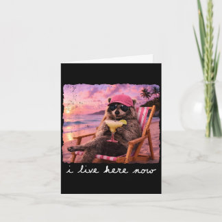 Live here raccoon summer vibes feral girl summer card