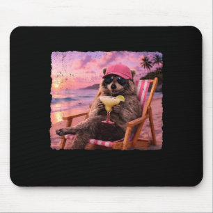 Live here racoon summer vibes feral girl summer mouse pad