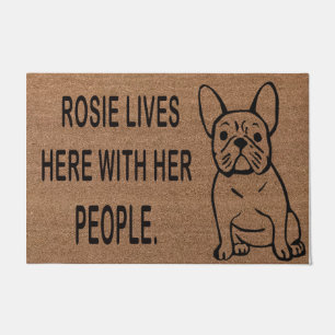 Live Here With Her People doormat, Personalised Doormat