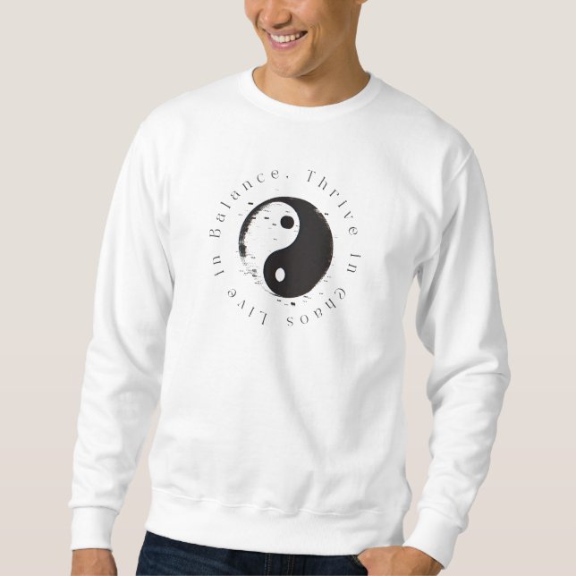 Live in Balance Ying Yang Sweatshirt (Front)